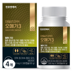 데일리코어 오메가3, 180정, 4개