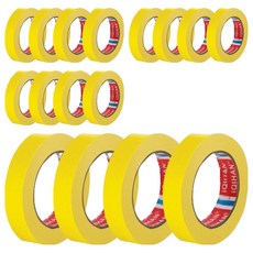 DADA 彩色紙膠帶 黃色 20 mm x 20 m, 16個