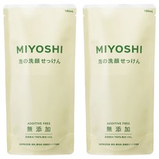 MIYOSHI 無添加 泡沫洗面乳補充包, 180ml, 2包