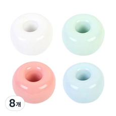리빙듀오 스텐드 세라믹 칫솔꽂이, 화이트, 블루, 민트, 핑크, 8개입