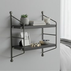 AVERNOT 커스텀 모듈 선반, 블랙, 2단