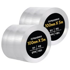 다다 초강력 실리콘테이프 단면 100mm x 5m, 투명, 2개