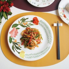 Twig NEWYORK 裝飾橢圓形餐墊, 黃色, 2個