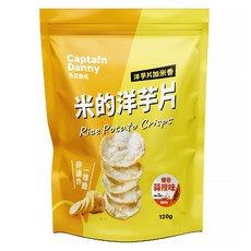 Captain Danny 丹尼船長 米的洋芋片 爆香蒜辣味, 120g, 1包