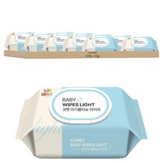 comet Baby Wipes Light 寶寶濕紙巾 掀蓋式, 100張, 10包, 40g