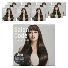 제니하우스코스메틱 뉴 살롱코드 글램 헤어 염모제, 3DB 카카오, 12개