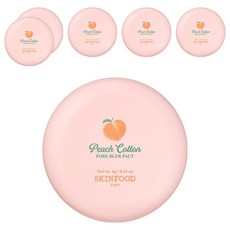 SKINFOOD 思親膚 桃子棉散粉餅 4g, 混色, 6個