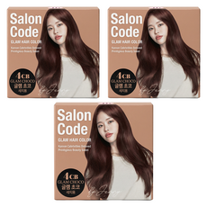 제니하우스코스메틱 뉴 살롱코드 글램 헤어 염모제, 4CB 초코, 3개