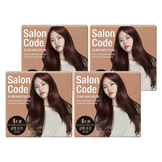 제니하우스코스메틱 뉴 살롱코드 글램 헤어 염모제, 4CB 초코, 4개