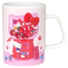 kanesho 金正陶器 陶瓷馬克杯 Hello Kitty 50週年 280ml, 粉色, 1個