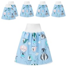 日本竹纖維隔尿裙,棉布材質, 36 X 17 , 熱氣球, 1件, M, 熱氣球 淺藍色, 6件