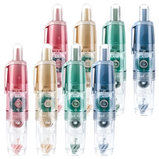 다다 리틀푸딩 360도 회전형 양면 풀테이프 6mm x 5m 4종세트, 혼합색상, 2세트