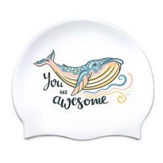 矽膠鯨鯊泳帽, 白色的