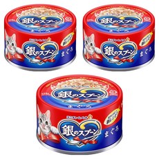 유니참긴노스푼 고양이 습식 캔, 참치맛, 70g, 3개