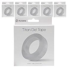 PLUSLINE 泰坦凝膠 矽膠 壓克力 超強力 雙面膠帶 1.5mm x 1m, 6個, 透明