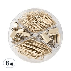 살림온 컬러 바인더 페이퍼 클립 4 옐로우 SRO-A2P-YL, 6개