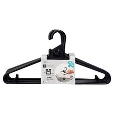 UdiLife 優的生活大師 墨墨凹翹立衣架 8個 可折疊 小領口輕鬆穿, 墨色, 1組