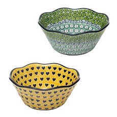 PAWIE Paul 麵碗2件組, 1套, 綠色, 黃色