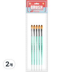 Awesome Painting 油畫 壓克力 水彩兩用畫筆 FILBERT 5入, 12號, 2個