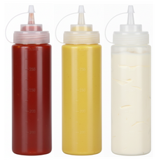 Daily Pick 多用途醬料分裝透明擠壓瓶, 3個, 500ml