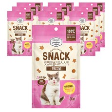 캣퓨어 고양이 딜리셔스 스낵, 10개, 60g, 오리지널