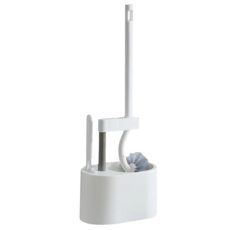 無死角馬桶刷組 馬桶清潔刷 浴室清潔必備, 白色, 1組