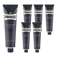 PRORASO 刮鬍膏 保濕 麝香 藍標 150ml, 6個