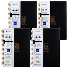 OXFORD PP B5 左翻 80張 橫線筆記本, 4個, 黑色