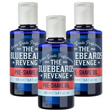 Bluebeards 藍鬍子 鬍前軟化油 (3瓶) - 英國進口 軟化鬍鬚 減少刺激, 100ml