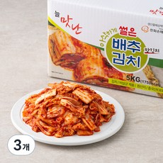 인우 늘맛난 썰은 배추김치, 5kg, 3개