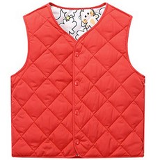 Orenjidamom 童款兔子印花雙面衍縫背心