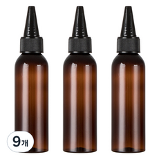 尖頭蓋分裝瓶 60ml, 9個, 棕色