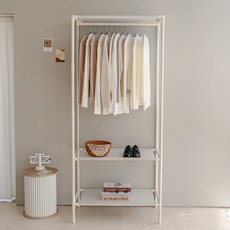 MF MAGIC HOUSE 雙層單桿衣架+組裝槌, 淺灰色