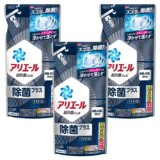 ARIEL 日本原裝進口 濃縮洗衣精 強力除菌淨白PLUS 補充包 藍色, 430g, 3包