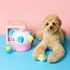 펫토리아 왕구슬 아이스크림 강아지 장난감, 혼합색상, 1개