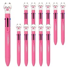 ii GEN 一正 手帳裝飾角色Woongie 6色原子筆 0.7mm, 愛心貓咪, 12個