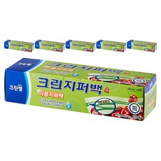 크린랩 이중 지퍼백, 중(M), 20개입, 6개
