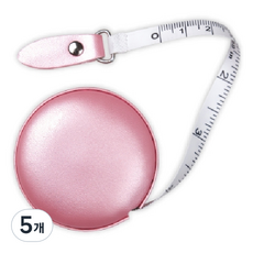 므라반 원형 미니 줄자 핑크, 5개, 150cm