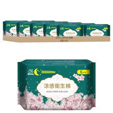 JOYFUL NAPKIN 悅棉 涼感衛生棉, 加長夜用型 36cm, 6片, 10包