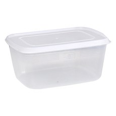 透明盒身白蓋冰箱收納盒 小, 1個, 1個裝