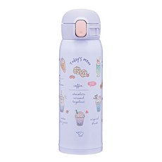 ZOJIRUSHI 象印 不銹鋼真空保溫杯兒童水壺, 甜點王國 紫色, 480ml, 1個