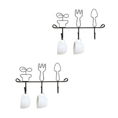 오체어스 빈티지 철제 모양 후크, 포크스푼, 2개