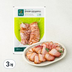 정다운 훈제 돼지 삼겹 슬라이스, 3개, 400g