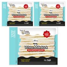 ANF 강아지 로하이드 화이트 스틱, 밀크, 135g, 3개