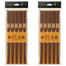 Kiyodo 和檀木筷 25cm, 棕色, 5雙筷子, 2包