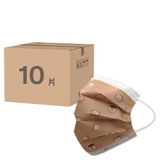 無藏生醫 胖ㄅㄟˊ小舖 成人醫療口罩, 深奶茶色, 10片, 5入