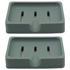 Block Mart 浴室厚款矽膠肥皂架, 2個, 綠色