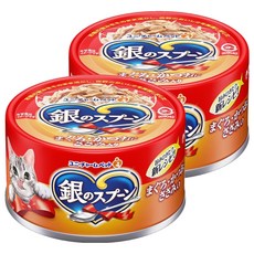 유니참긴노스푼 고양이 습식 캔, 혼합맛(참치/가다랑어/닭가슴맛), 70g, 2개