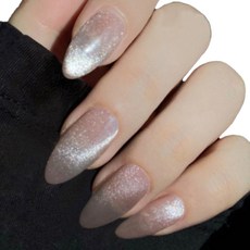 市集感性貓眼長款穿戴式美甲片, 2個, 款式1