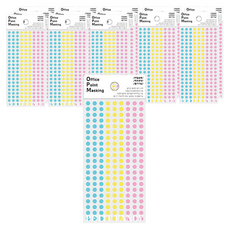 Petit Office Point 和紙圓點貼紙 20-S306A, 混合色, 14個, 14個